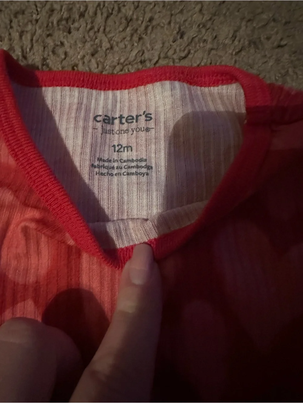 Carter's Pink and Red Heart-Print Two-Piece Pajama Set